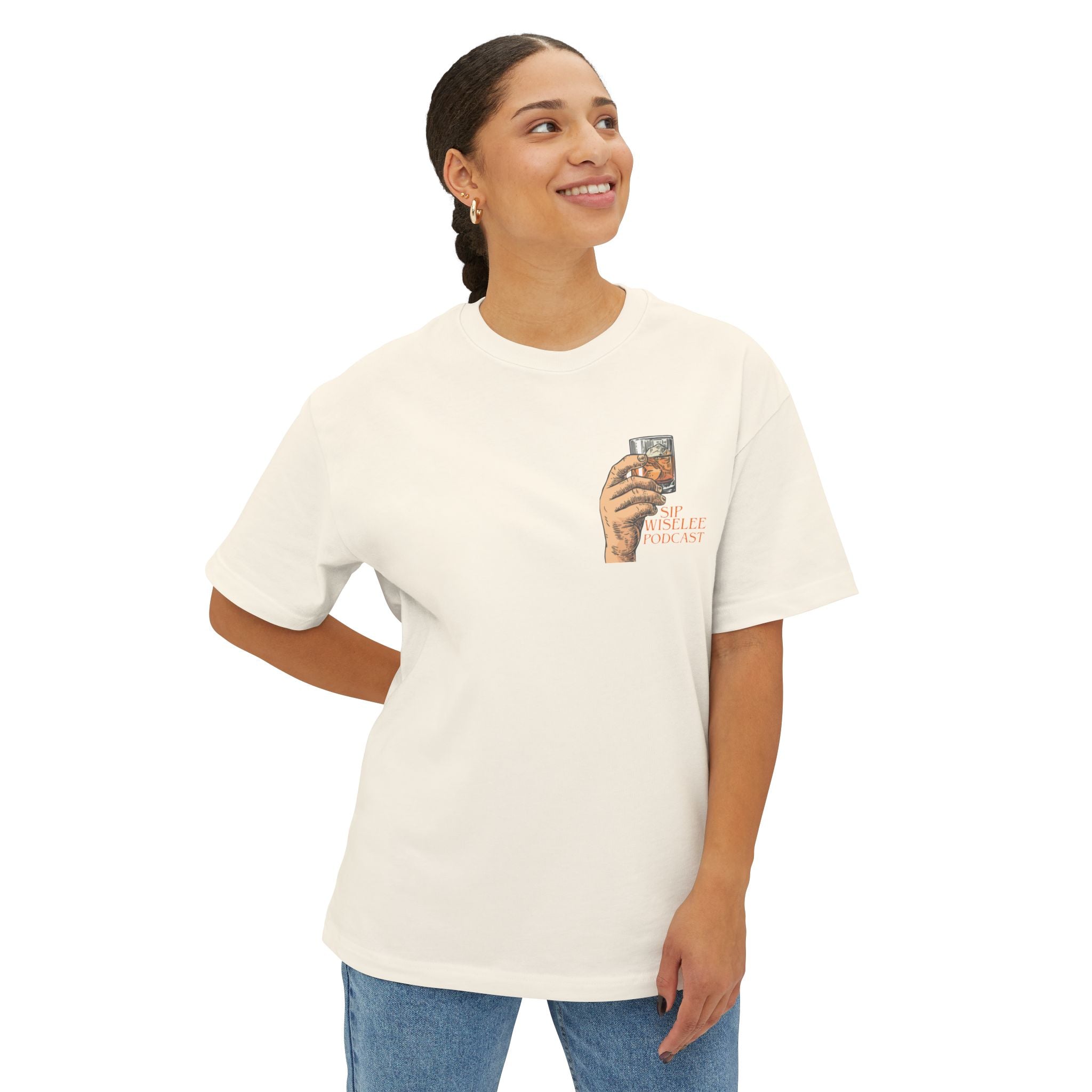 Sip Wiselee Unisex Oversized Boxy Tee