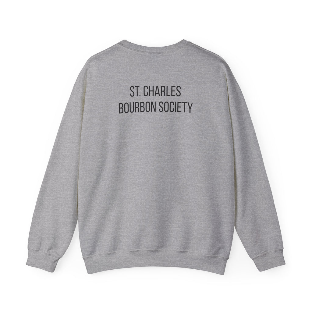 Crewneck Sweatshirt — St. Charles Bourbon Society Chest Logo & Back Text