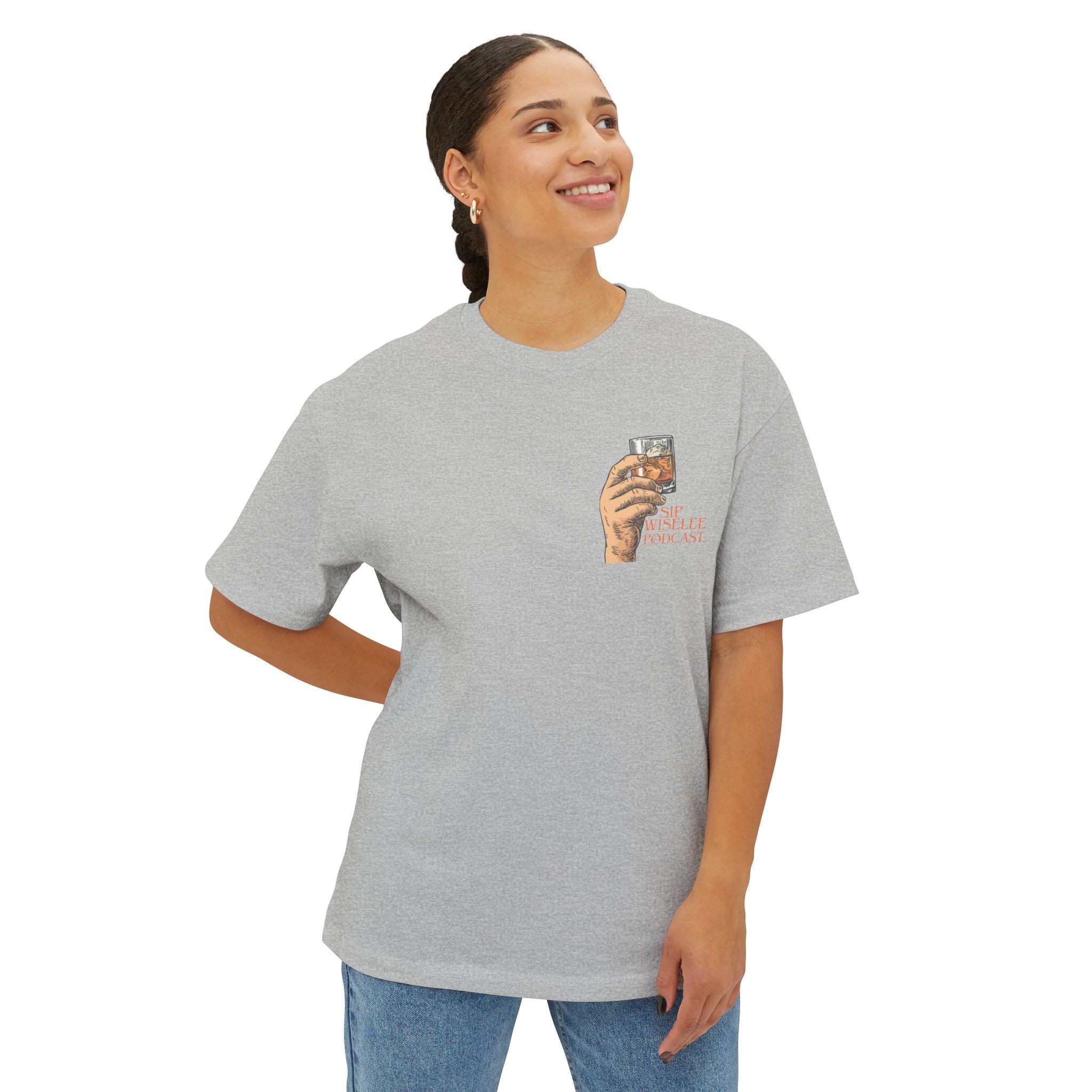 Sip Wiselee Unisex Oversized Boxy Tee