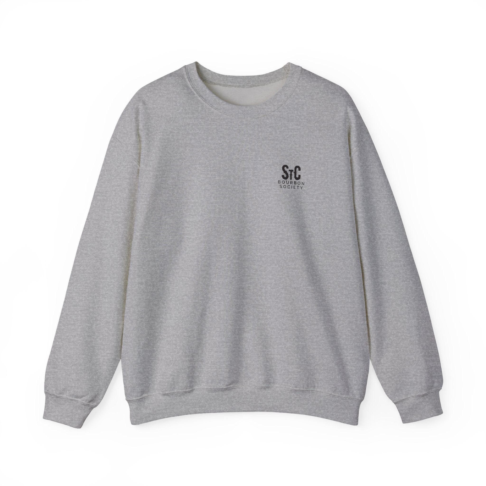 Crewneck Sweatshirt — St. Charles Bourbon Society Chest Logo & Back Text