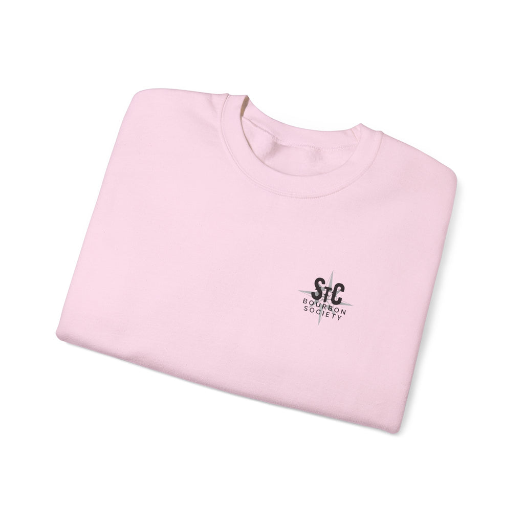 Crewneck Sweatshirt — St. Charles Bourbon Society Chest Logo & Back Text