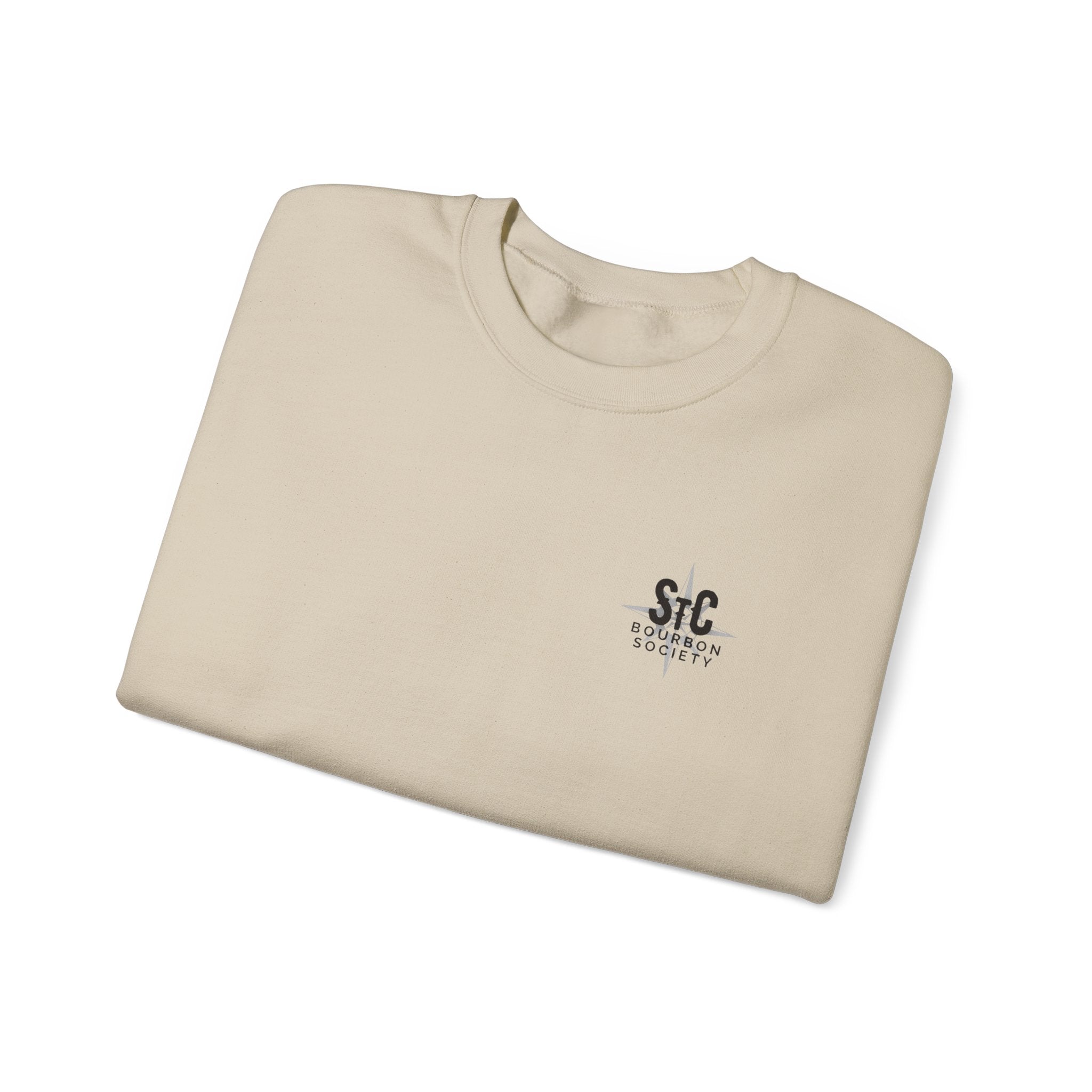 Crewneck Sweatshirt — St. Charles Bourbon Society Chest Logo & Back Text