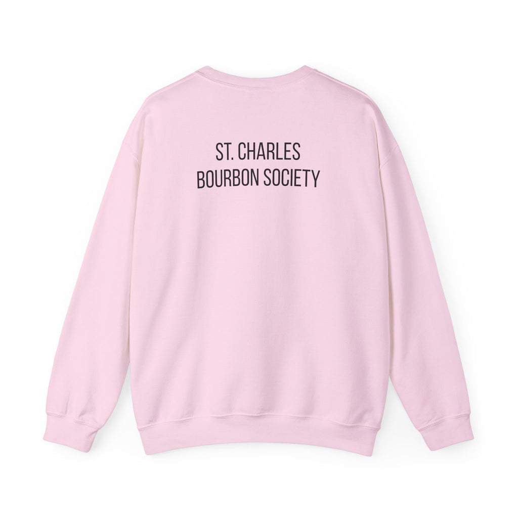 Crewneck Sweatshirt — St. Charles Bourbon Society Chest Logo & Back Text