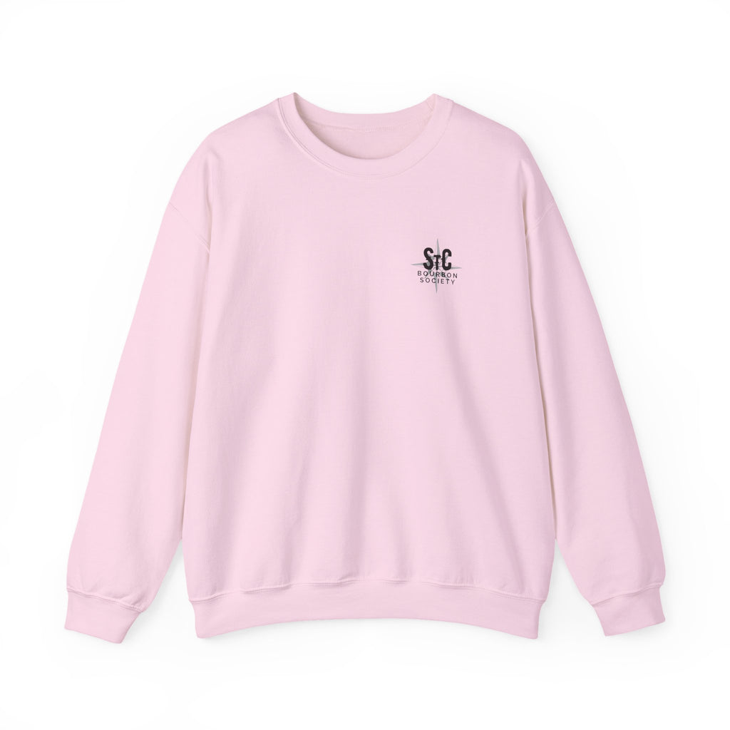 Crewneck Sweatshirt — St. Charles Bourbon Society Chest Logo & Back Text