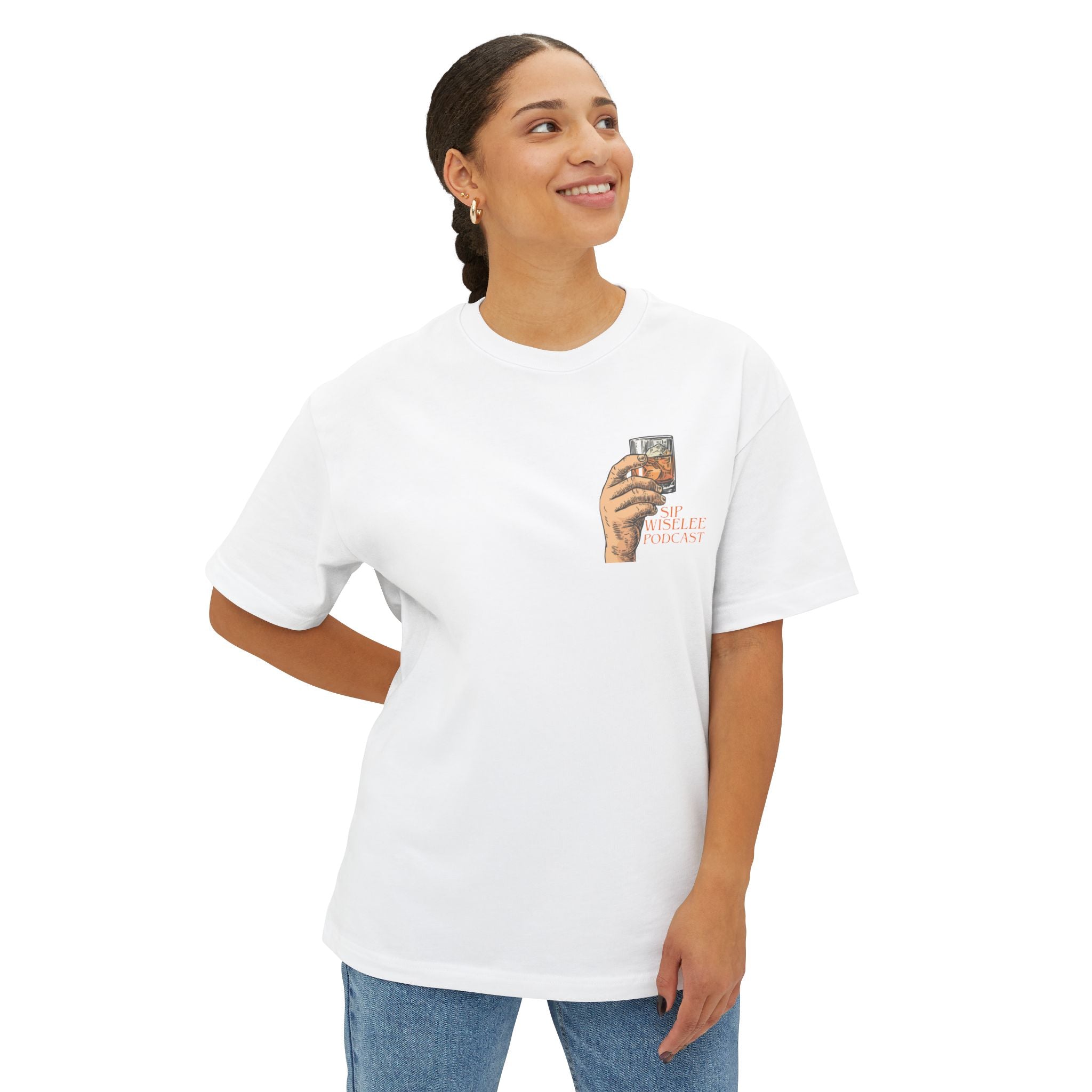 Sip Wiselee Unisex Oversized Boxy Tee