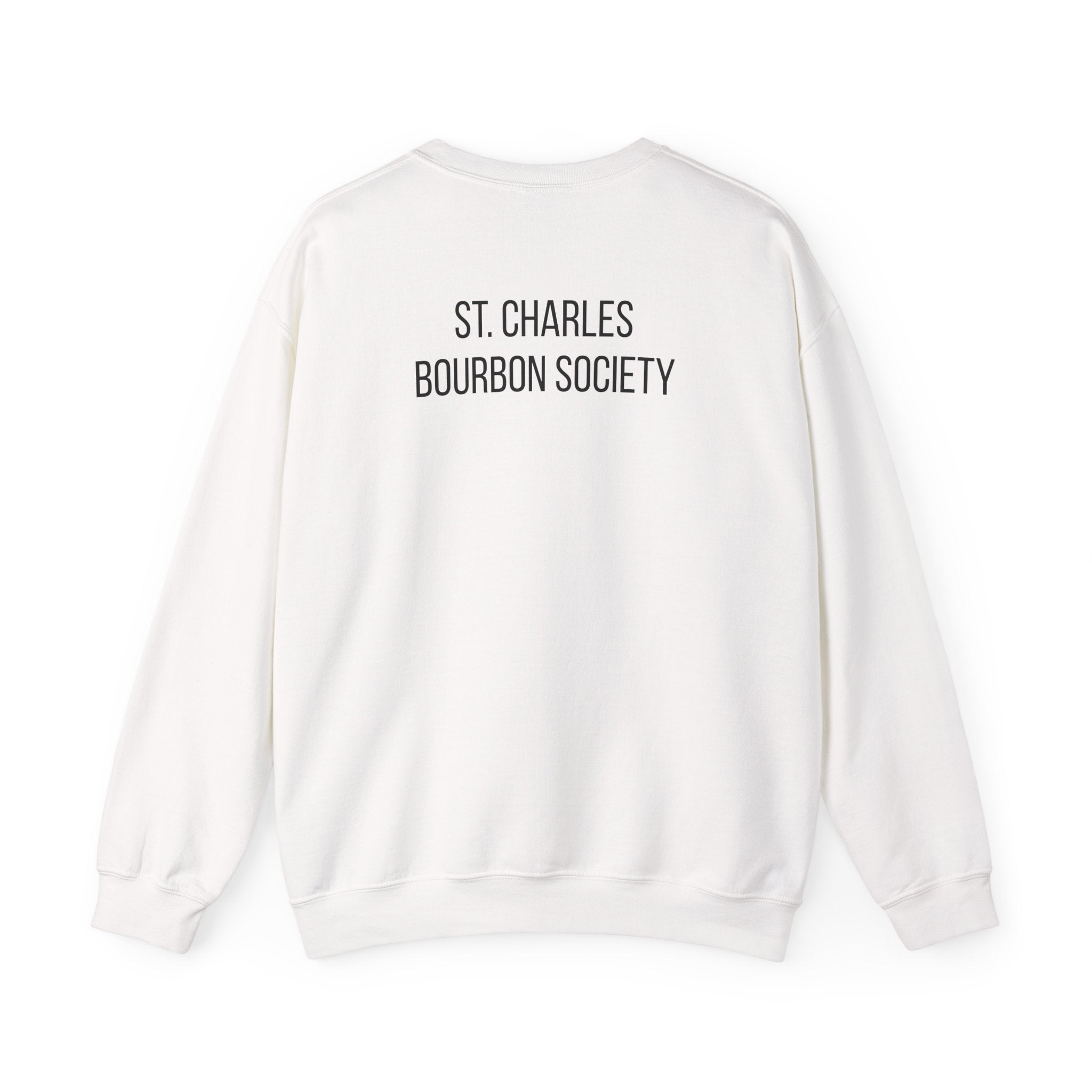 Crewneck Sweatshirt — St. Charles Bourbon Society Chest Logo & Back Text
