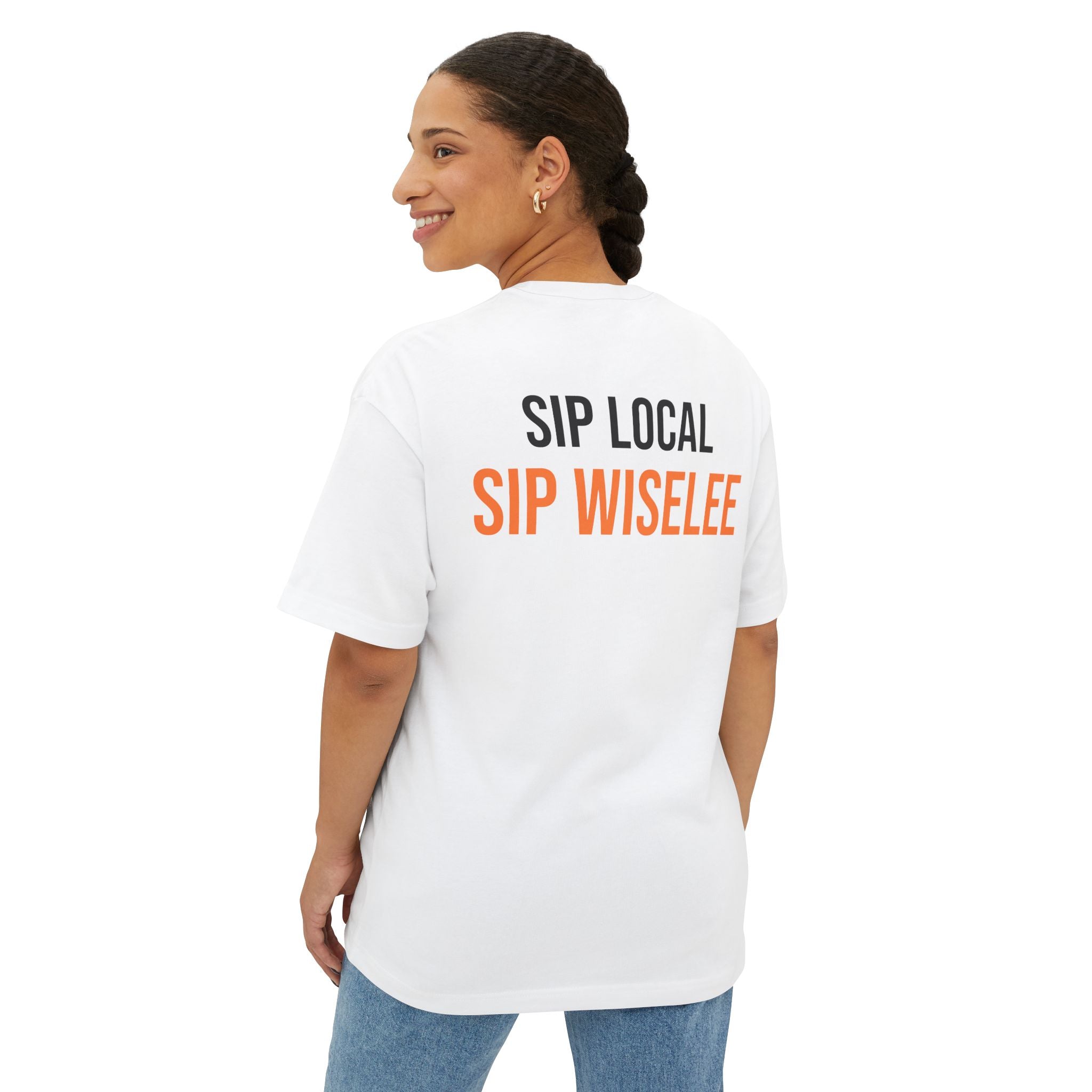 Sip Wiselee Unisex Oversized Boxy Tee