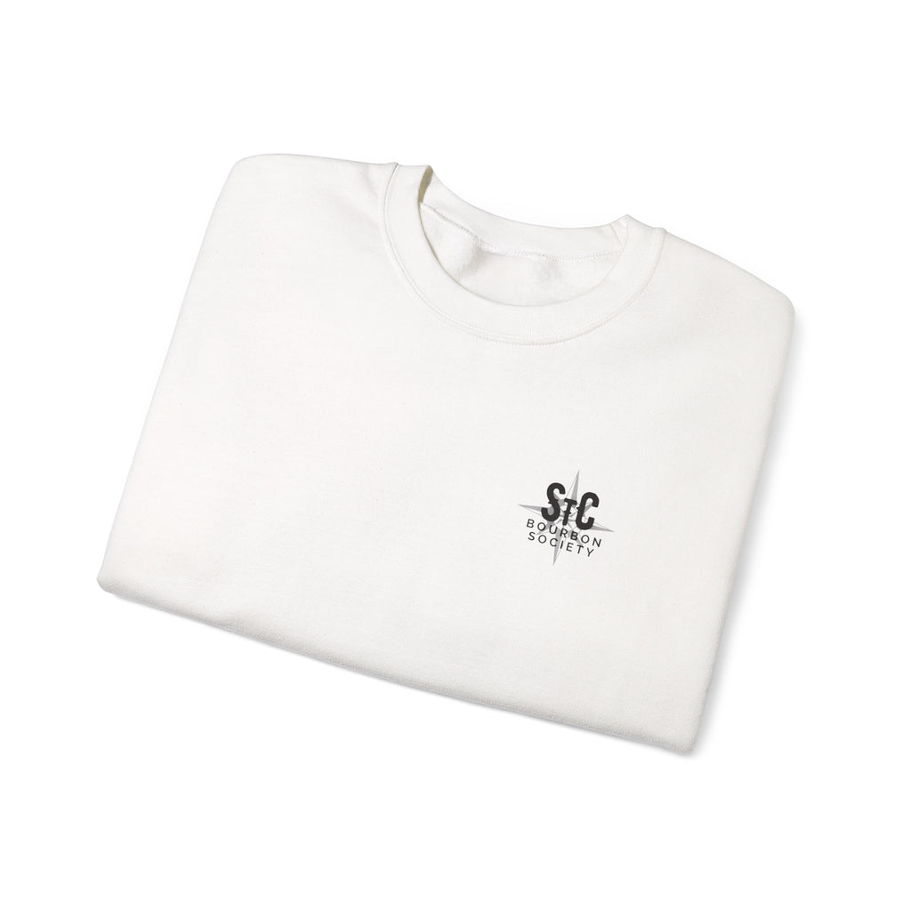 Crewneck Sweatshirt — St. Charles Bourbon Society Chest Logo & Back Text