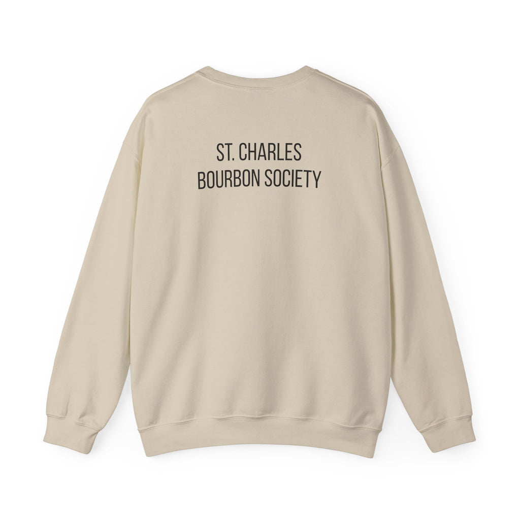 Crewneck Sweatshirt — St. Charles Bourbon Society Chest Logo & Back Text