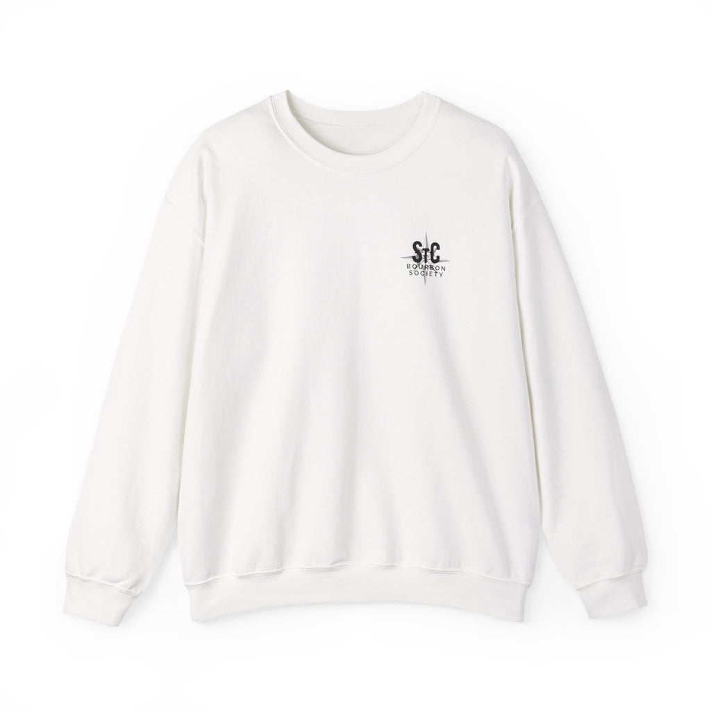 Crewneck Sweatshirt — St. Charles Bourbon Society Chest Logo & Back Text